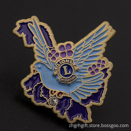 Custom Made High quality gold brass hard soft imitation enamel badge